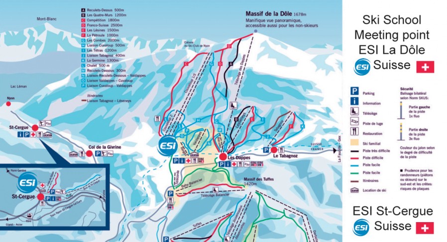 Where to find ski school ? Meeting point