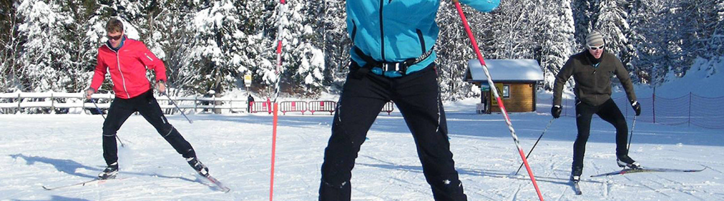 Nordic skiing lesson